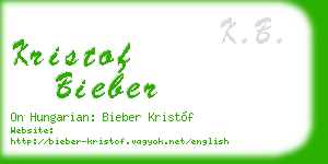 kristof bieber business card