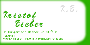 kristof bieber business card